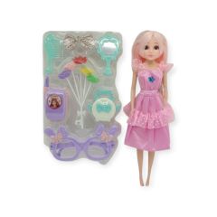 Güzellik Seti 7 Parça Aksesuarlı Bebek Seti - Pembe