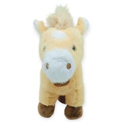 Peluş Hayvanlar Sesli 30 cm At - Açık Kahverengi