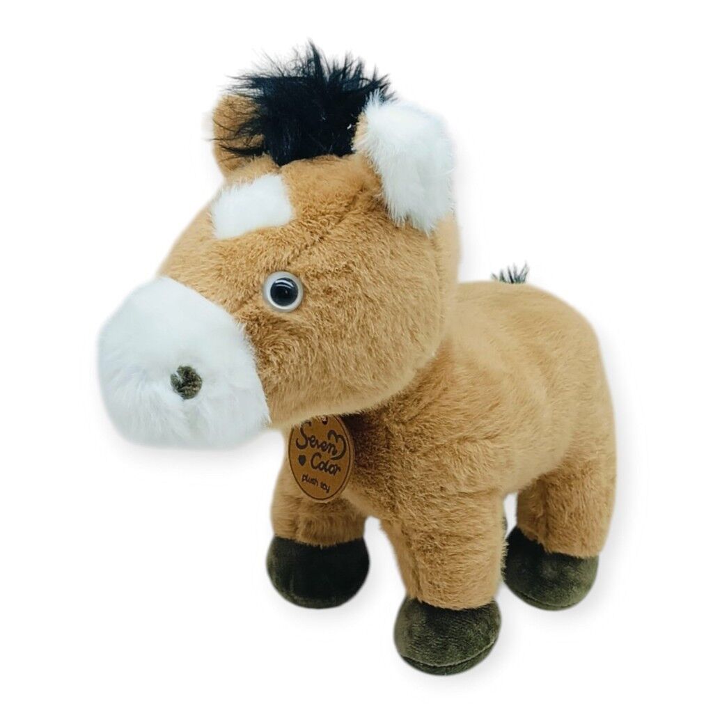 Peluş Hayvanlar Sesli 30 cm At - Koyu Kahverengi