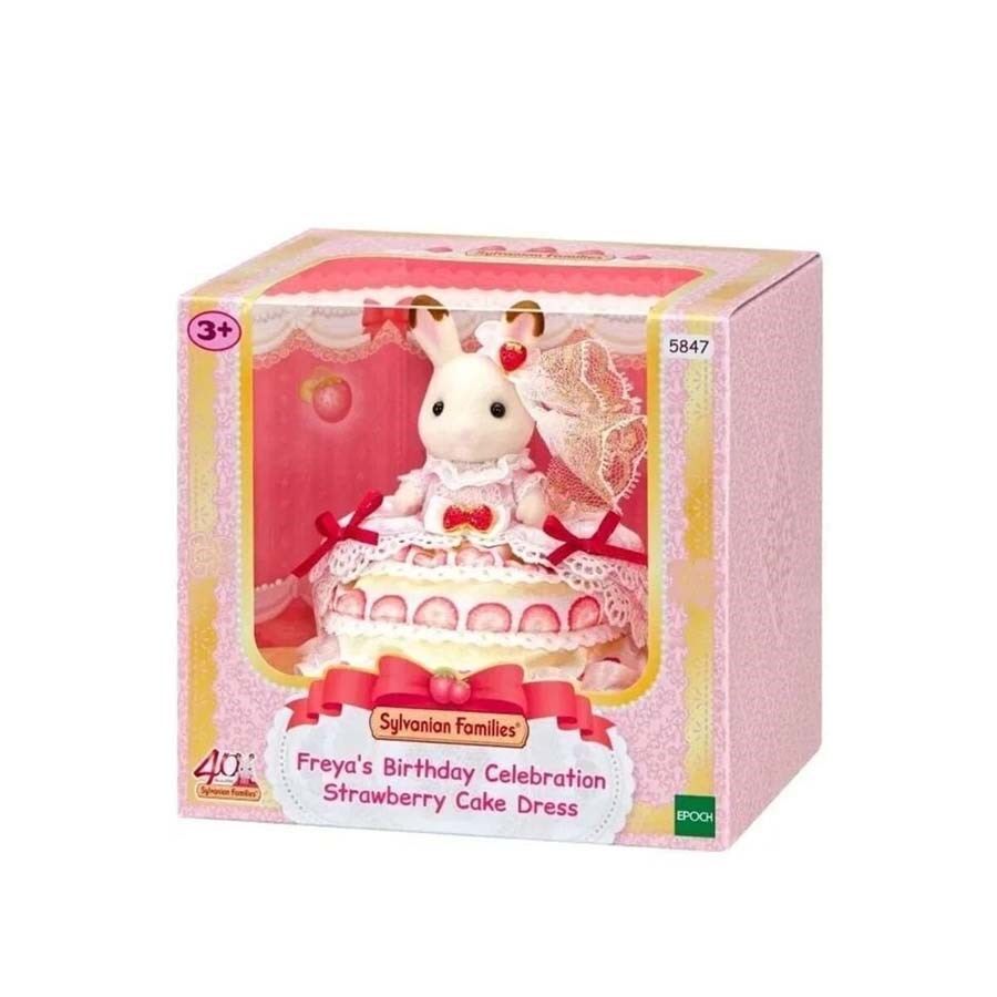 Sylvanian Familie Doğum Günü Çilekli Pasta Elbises