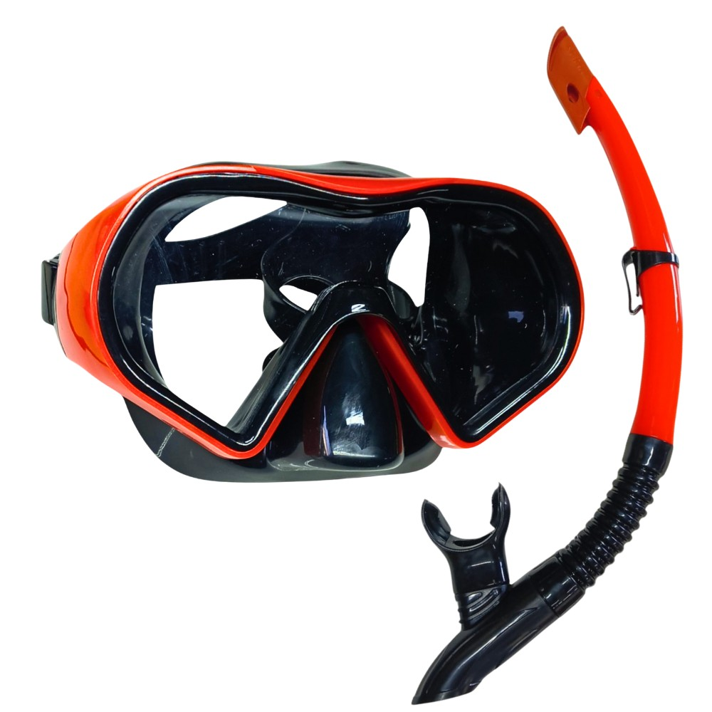 Star Diving Dalış Maskesi ve Snorkel Yetişkin - 51712-KIRMIZI