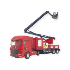 Metal İtfaiye Arabası - Merdivenli 26cm - 706-43