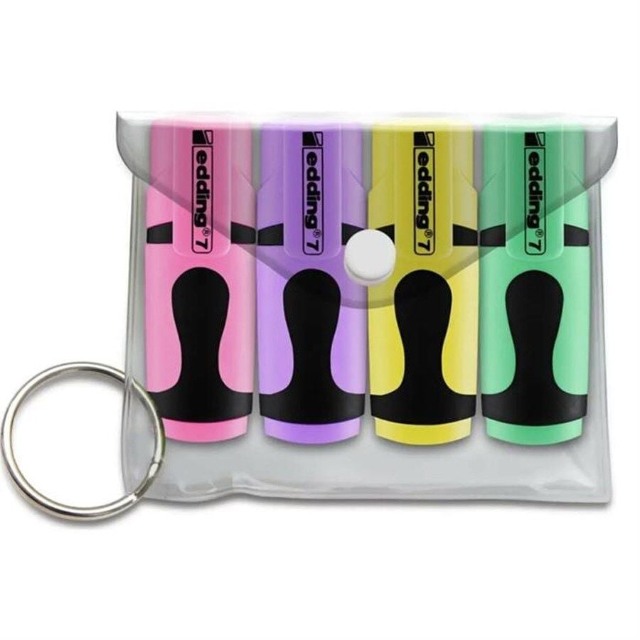 Edding 7 Mini Fosforlu Pastel Kalem 4Lü Set