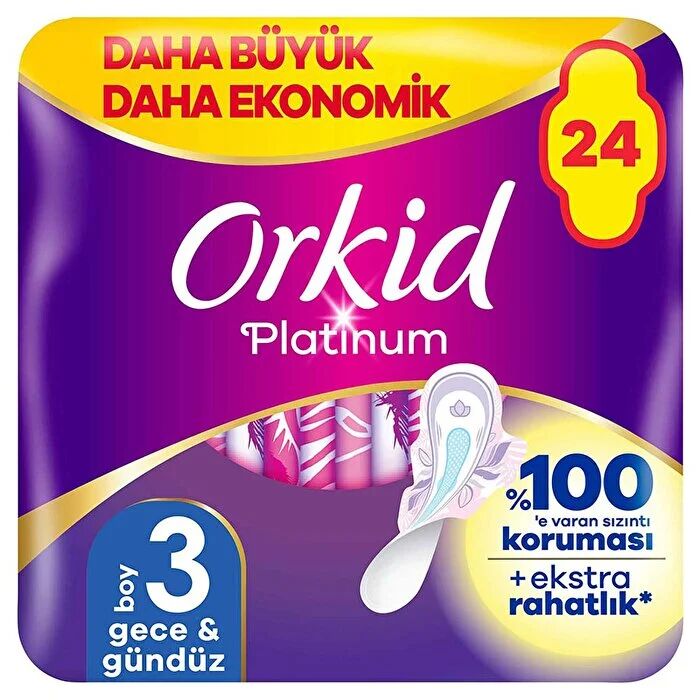 Orkid Ultra Platinum Gece Ped 24'Lü
