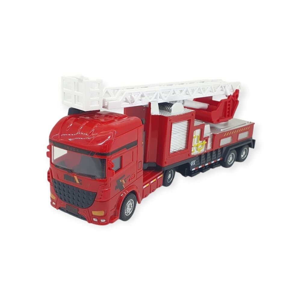 Metal İtfaiye Arabası - Düz Merdivenli 26cm - 706-45
