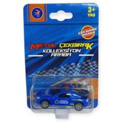 Çek Bırak Metal Küçük Arabalar 8 cm - SH40031 - Mavi