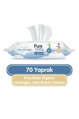 Pure Baby Organic Yenidoğan Islak Havlu Mendil 70 Yaprak