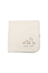 Bistyle Curly Lamb Penye Battaniye 70109 Bej Mavi Ekru