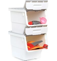 Motek Çok Amaçlı Tekerlekli Organizer 12 Lt Tek Modül Gri Beyaz