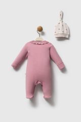 Moi Noi Flowers Şapkalı Tulum MNB1262 Mürdüm