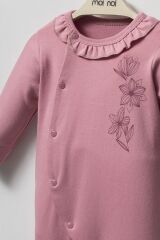 Moi Noi Flowers Şapkalı Tulum MNB1262 Mürdüm