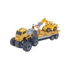 İş Makinası Taşıyan Sürtmeli Çekici Araç Seti - Delici