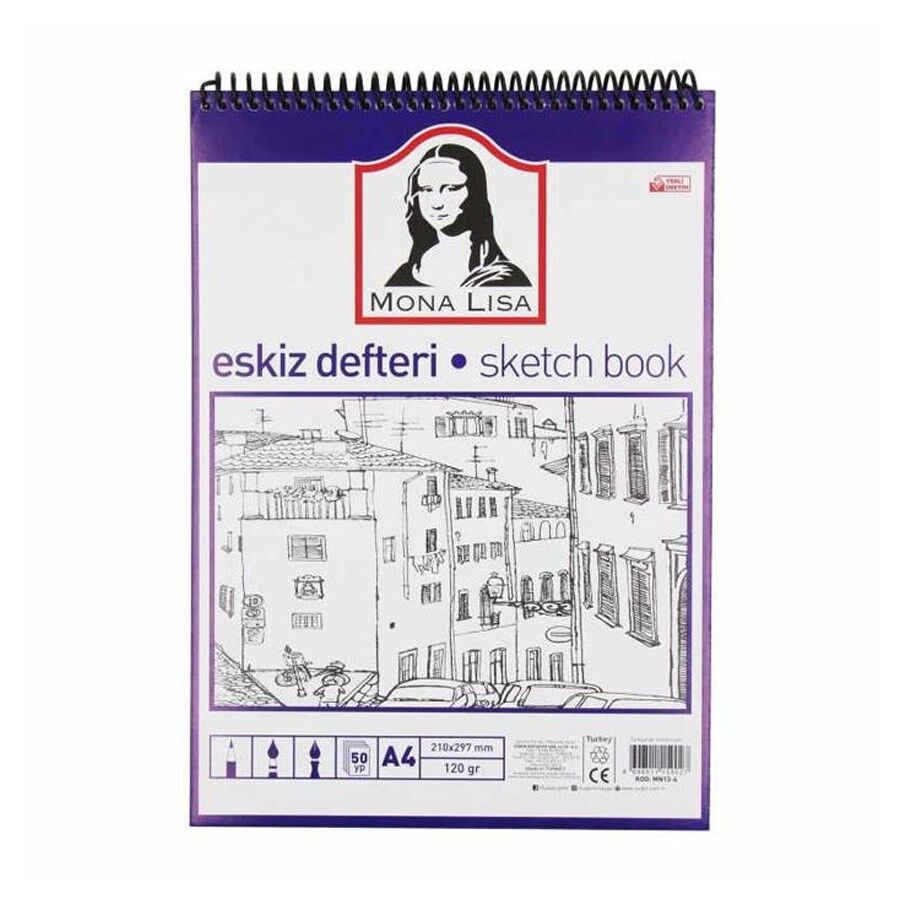 Sudor Monalisa Eskiz Defter A4 120 Gr 50 Yp