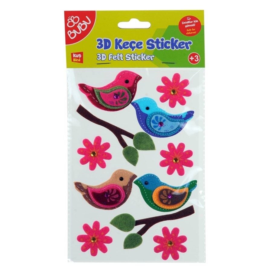 Bu-Bu 3D Keçe Sticker