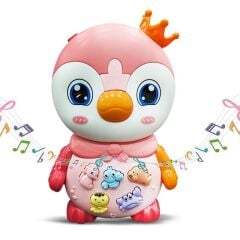 Penguen Eğitici Bebek Piyanosu - Pembe
