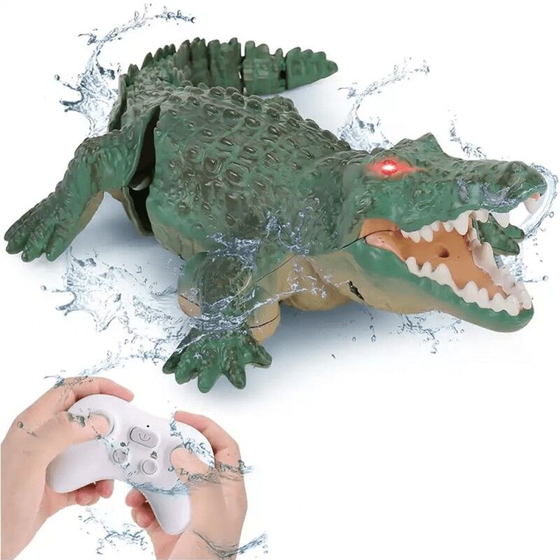 Uzaktan Kumandalı Şarjlı Yüzen Timsah - Yeşil