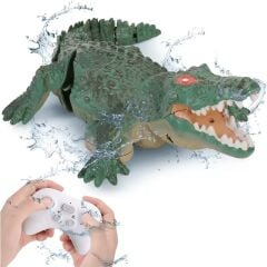 Uzaktan Kumandalı Şarjlı Yüzen Timsah - Yeşil