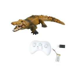 Uzaktan Kumandalı Şarjlı Yüzen Timsah - Kahverengi