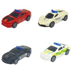 Çek Bırak Metal Küçük Arabalar 4'lü 8 cm - Polis Araçları