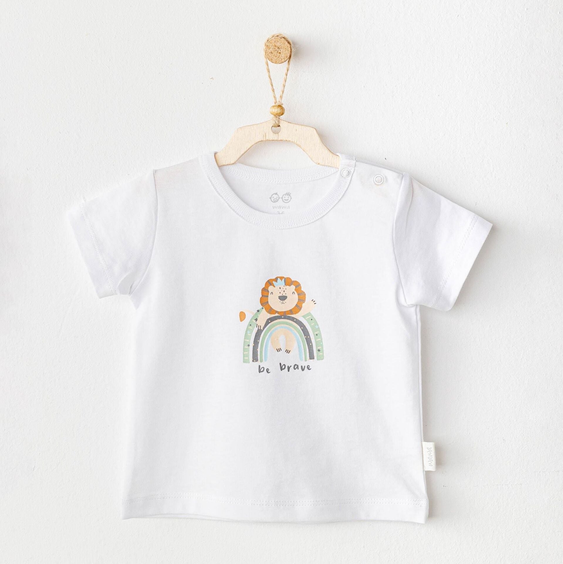 Andywawa AC25977 Casual Bebek Tshirt White