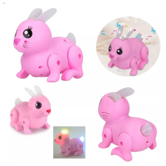 Pilli Tavşan Figür - Sesli Hareketli - 99777-1 - Pembe