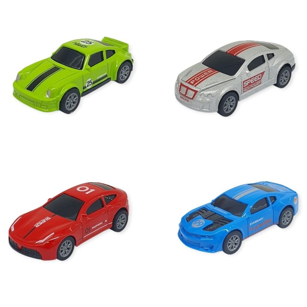 Çek Bırak Metal Küçük Arabalar 4'lü 8 cm - Yarış Arabaları