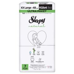 Sleepy Natural Külot Bez 2'Li Ultra Paket 7 Beden 48 Adet