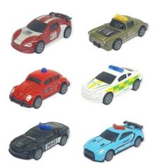 Çek Bırak Metal Küçük Arabalar 8 cm 6'lı Set