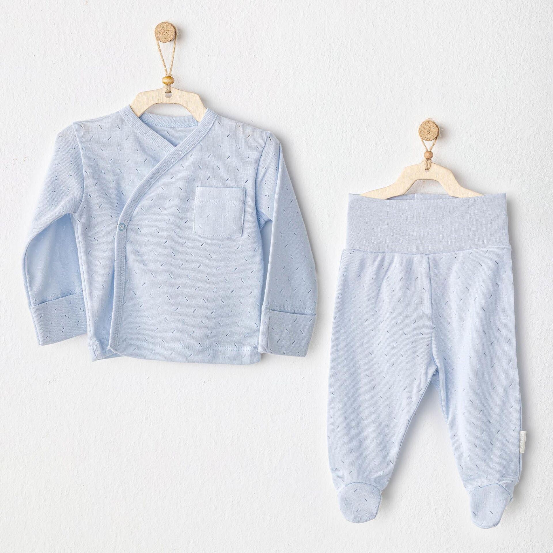 Andywawa AC25557 Side Snap Set 2'Li Zıbın Takım Blue