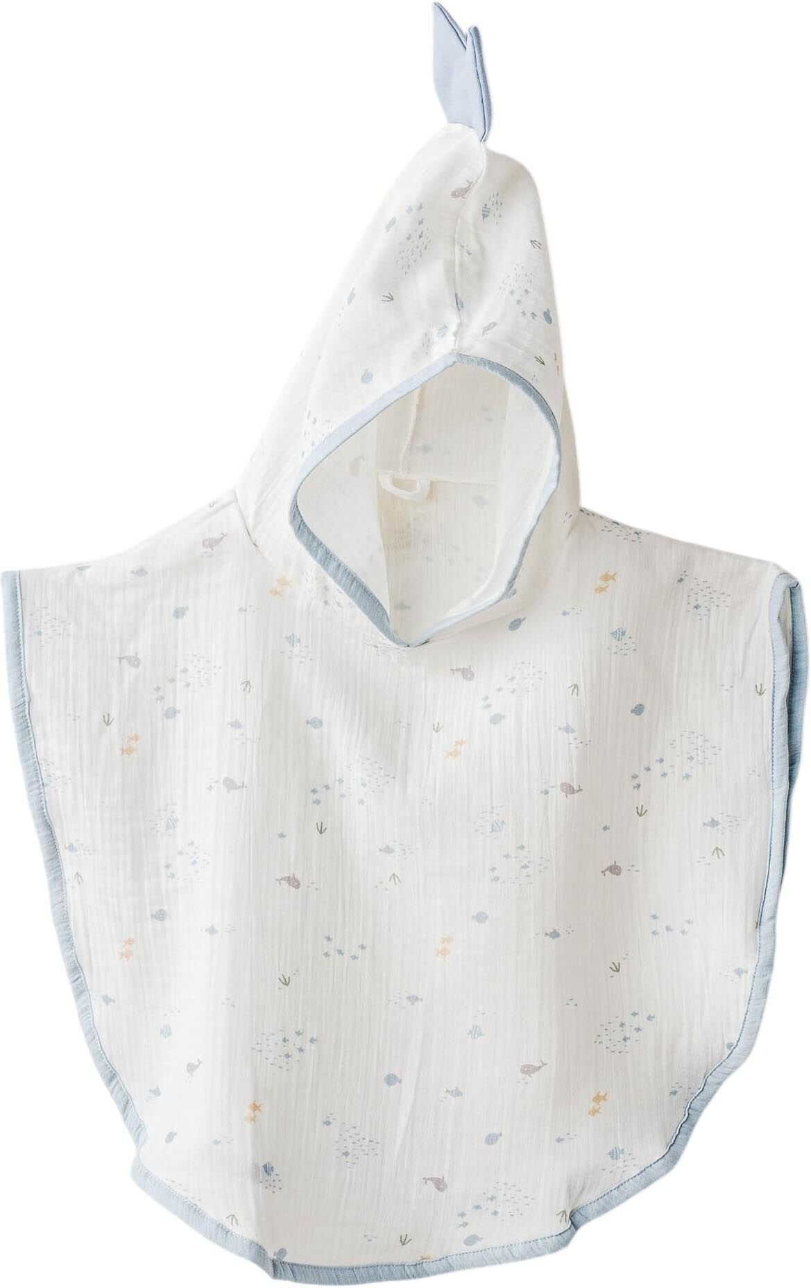 Andywawa AC25612 Ocean İs My Happy Place Müslin Panço White