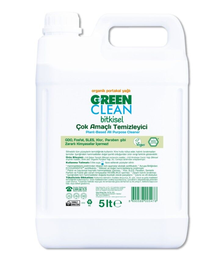 Green Clean Bitkisel Çok Amaçlı Temizleyici 5lt
