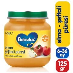 Bebelac Elma Şeftali Püresi Kavanoz Maması 125 Gr