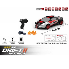 Uzaktan Kumandalı Şarjlı Drift Araba 1:24 - Beyaz-Kırmızı