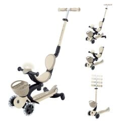 Globber Go Up Baby 360 Scooter (Işıklı) Koyu Bej