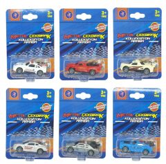 Çek Bırak Metal Küçük Arabalar 8 cm 6'lı Set