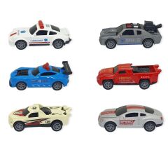 Çek Bırak Metal Küçük Arabalar 8 cm 6'lı Set
