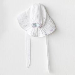 Andywawa AC25580 Magical Butterfly Müslin Bebek Şapka White