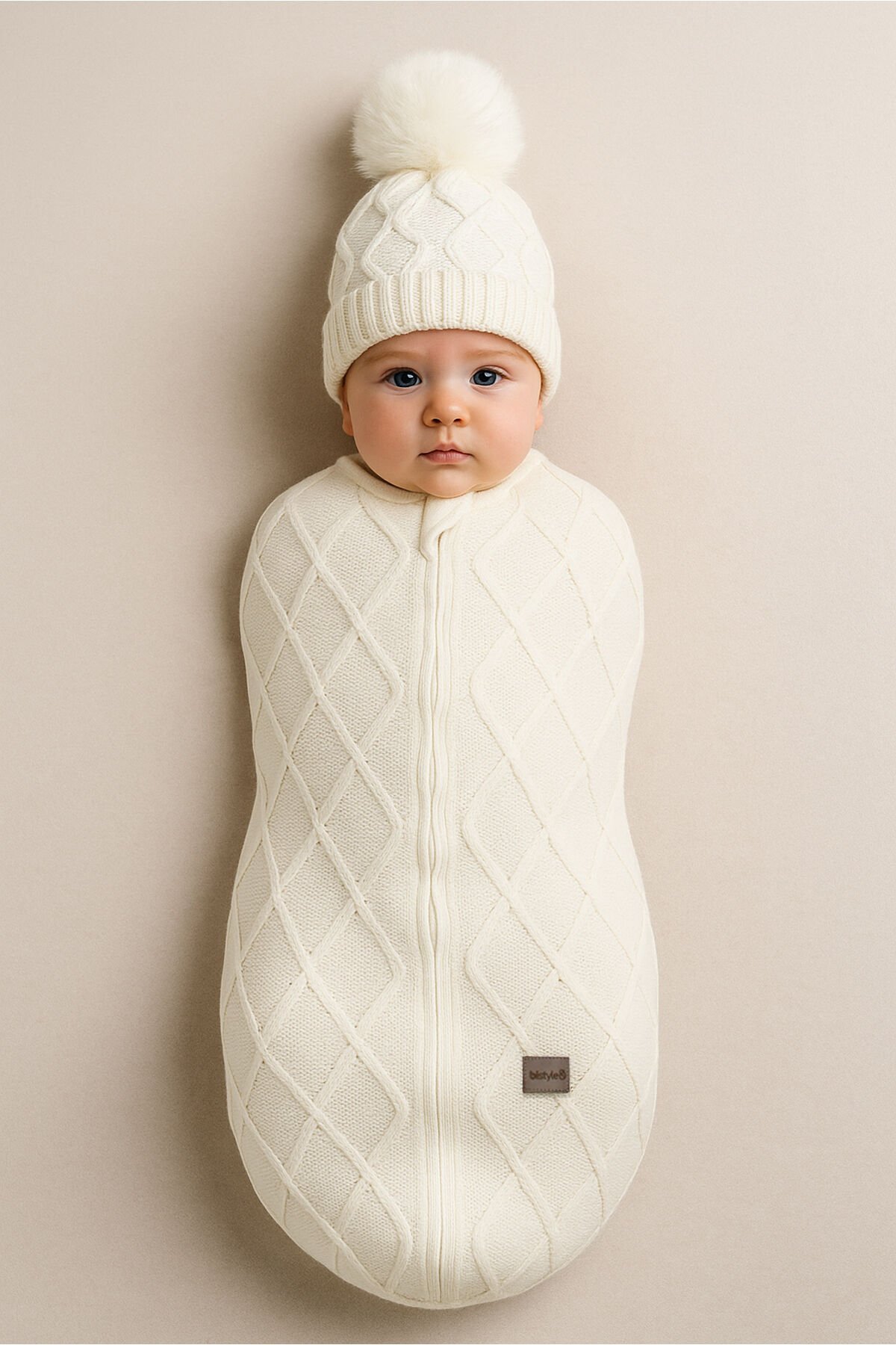 Bistyle Baby İn Swadding Triko Kundak 75108 Ekru