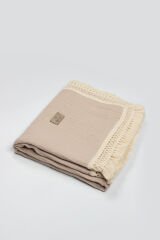 Bistyle Organik Müslin 80x90 Fistolu Battaniye 70112 Bej