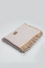 Bistyle Organik Müslin 80x90 Fistolu Battaniye 70112 Taş