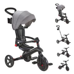 Globber Explorer 4in1 Katlanabilir Bisiklet Siyah Gri