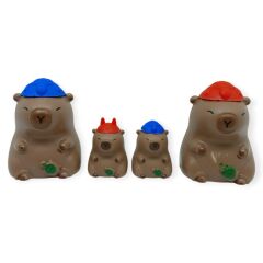 Sevimli Hayvanlar Serisi - Kapibara 4 ' lü Figür Set