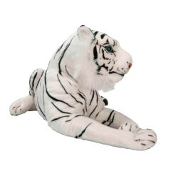 Peluş Beyaz Kaplan Yatan 60 Cm