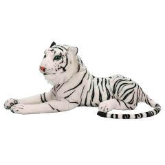 Peluş Beyaz Kaplan Yatan 60 Cm