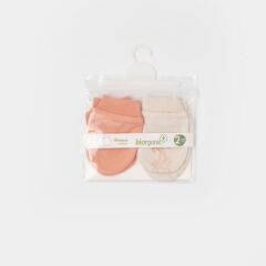 Bibaby Biorganic Hello Safari 2'Li Bebek Eldiven 72224 Ekru Kiremit