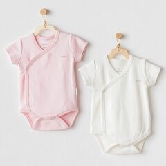 Andywawa AC25643 Cuddly Bunny Bear 2'Li Zıbın Body Ekru Pembe