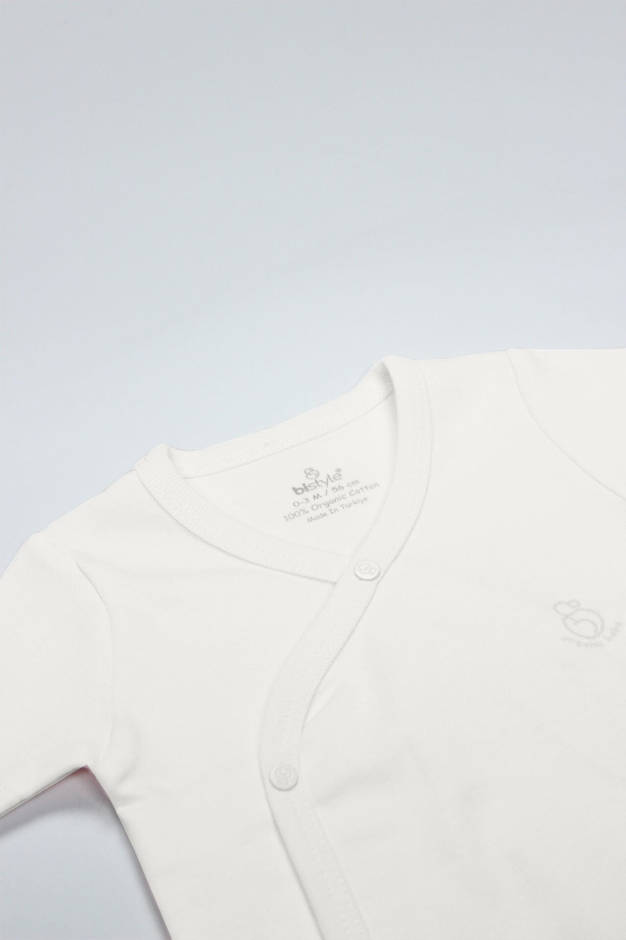 Bistyle Organik Natural Basic Style Kruvaze Uzun Kol Body BS17102 Ekru