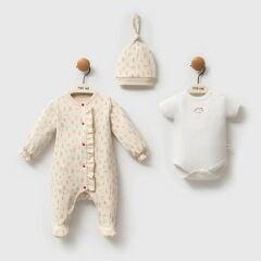 Moi Noi Kokina Tulum Badi Şapka Takım MNB3031 Bej