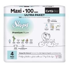 Sleepy Bio Natural Bebek Bezi Ultra Paket 4 Beden 100 Adet