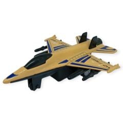 Çek Bırak Metal Mini Savaş Uçağı 10 cm - Kahverengi
